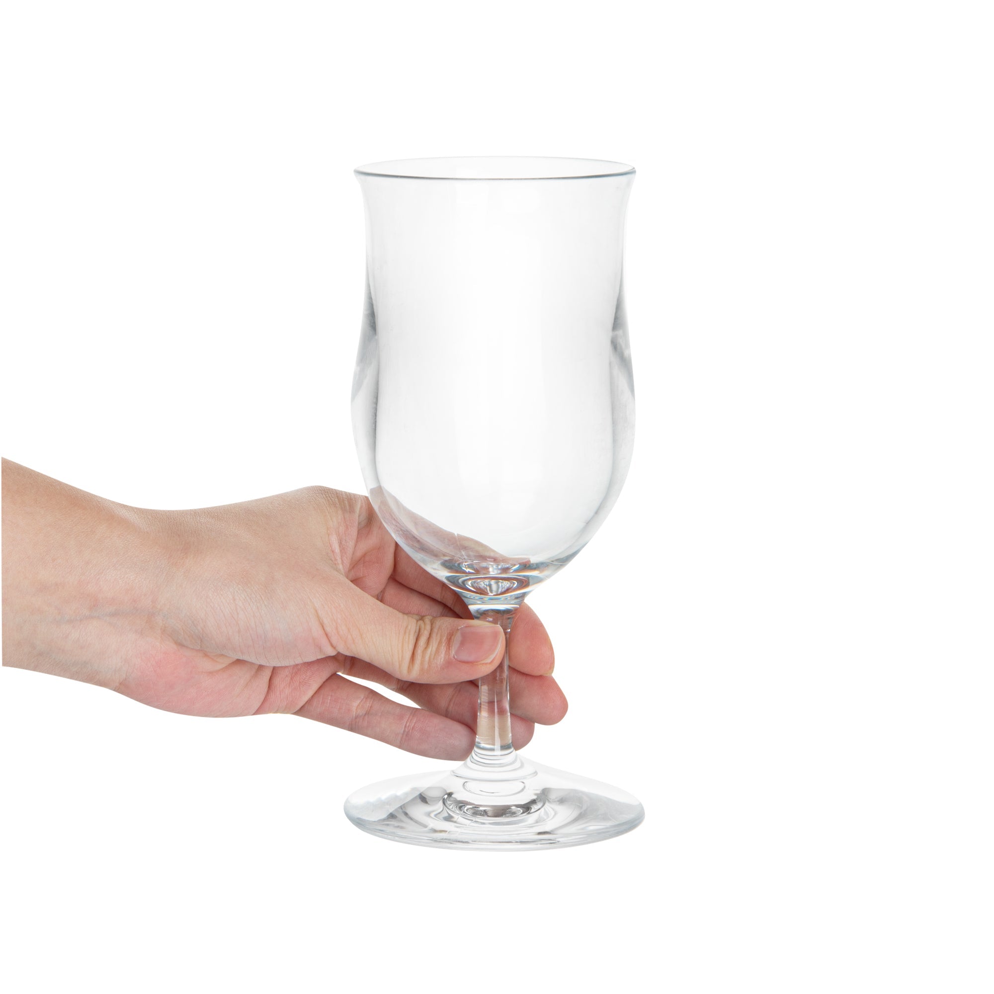 Bev Tek 13 oz Polycarbonate Poco Grande / Pina Colada Glass - 3 1/2" x 3 1/2" x 7 1/2" - 48 count box