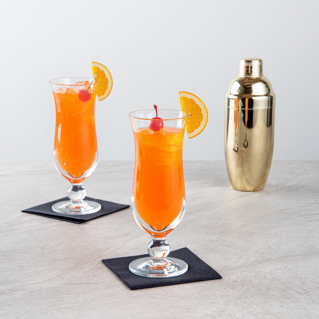 Bev Tek 11 oz Polycarbonate Hurricane Glass - 3" x 3" x 8" - 6 count box
