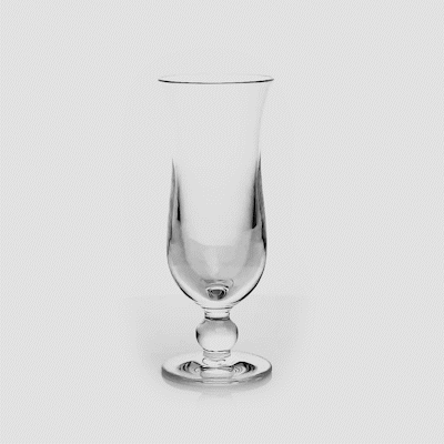 Bev Tek 11 oz Polycarbonate Hurricane Glass - 3" x 3" x 8" - 6 count box