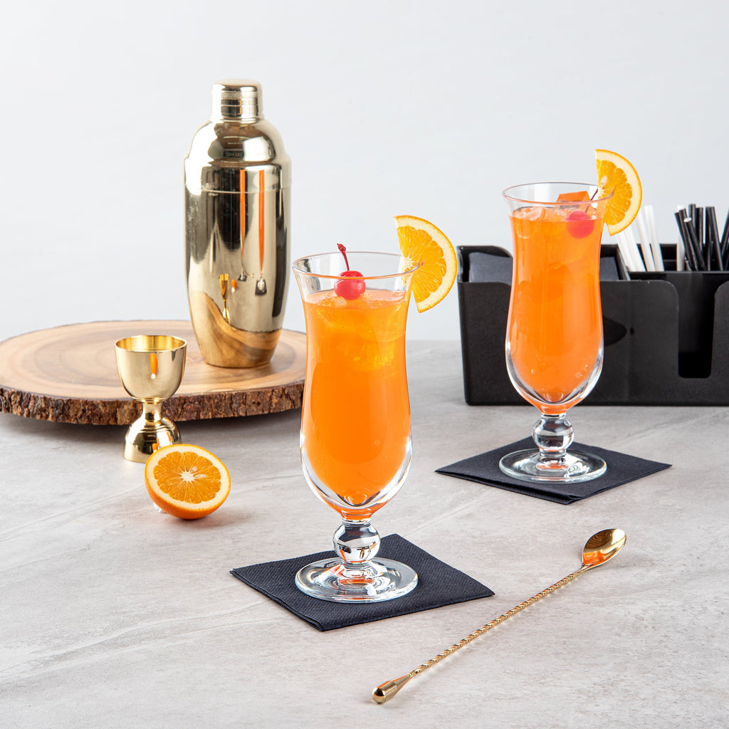 Bev Tek 11 oz Polycarbonate Hurricane Glass - 3" x 3" x 8" - 6 count box