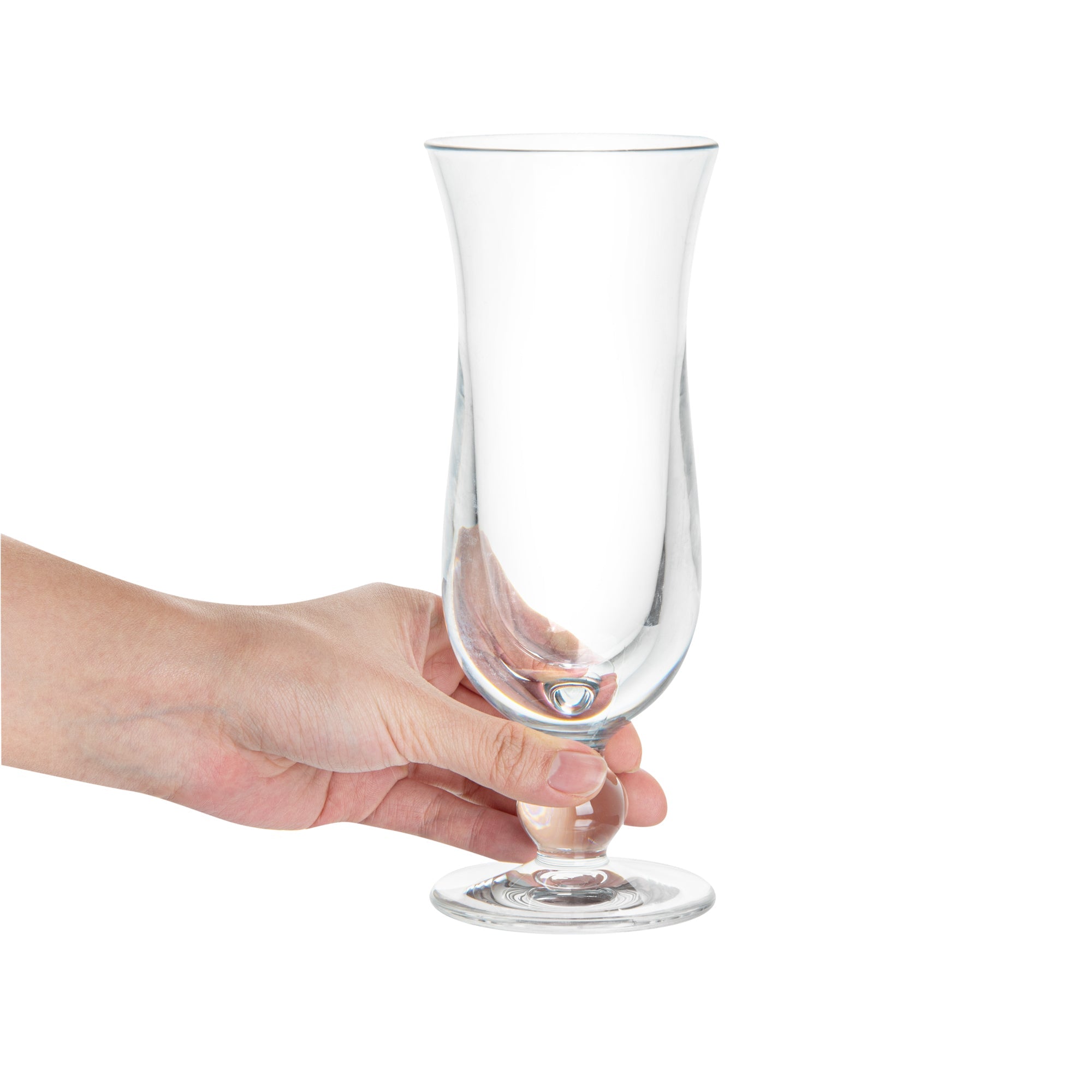Bev Tek 11 oz Polycarbonate Hurricane Glass - 3" x 3" x 8" - 48 count box