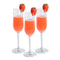 Bev Tek 6 oz Polycarbonate Champagne Flute - 2 3/4" x 2 3/4" x 8 3/4" - 6 count box
