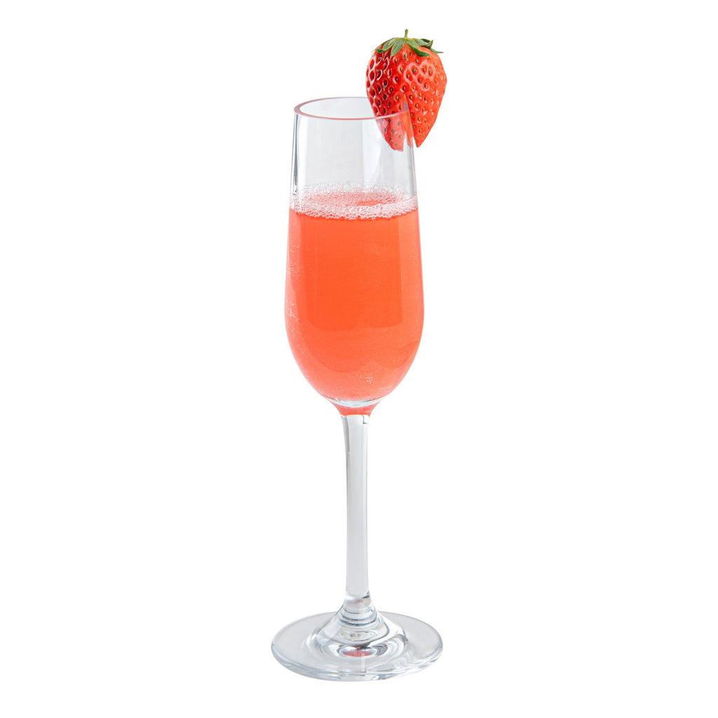 Bev Tek 6 oz Polycarbonate Champagne Flute - 2 3/4" x 2 3/4" x 8 3/4" - 48 count box