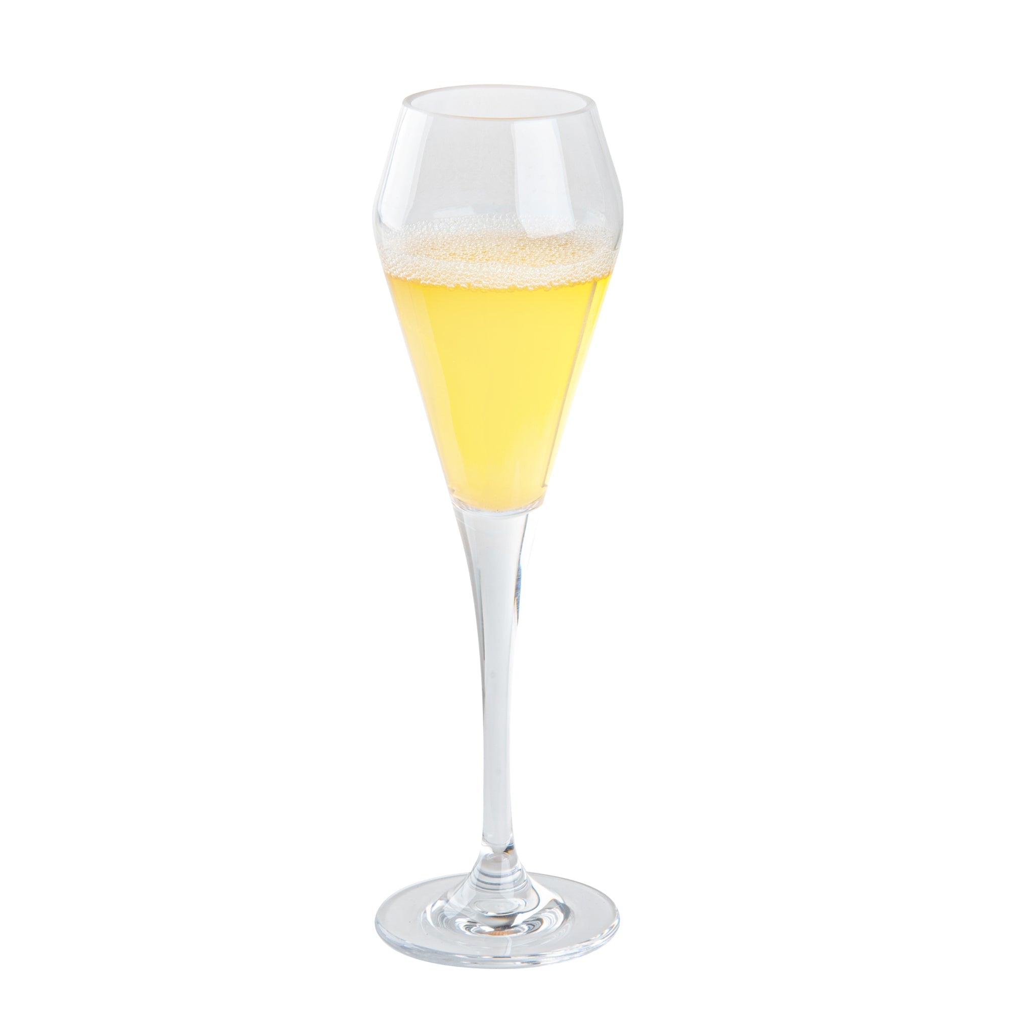 Bev Tek 7 oz Polycarbonate Champagne Flute - 2 3/4" x 2 3/4" x 9 1/4" - 48 count box