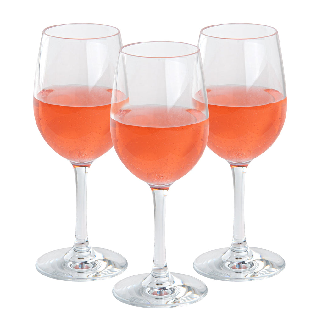 Bev Tek 9 oz Polycarbonate Wine Glass - 2 3/4" x 2 3/4" x 7" - 6 count box