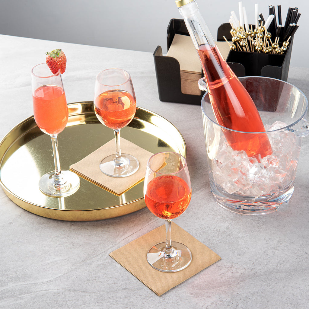 Bev Tek 9 oz Polycarbonate Wine Glass - 2 3/4" x 2 3/4" x 7" - 48 count box