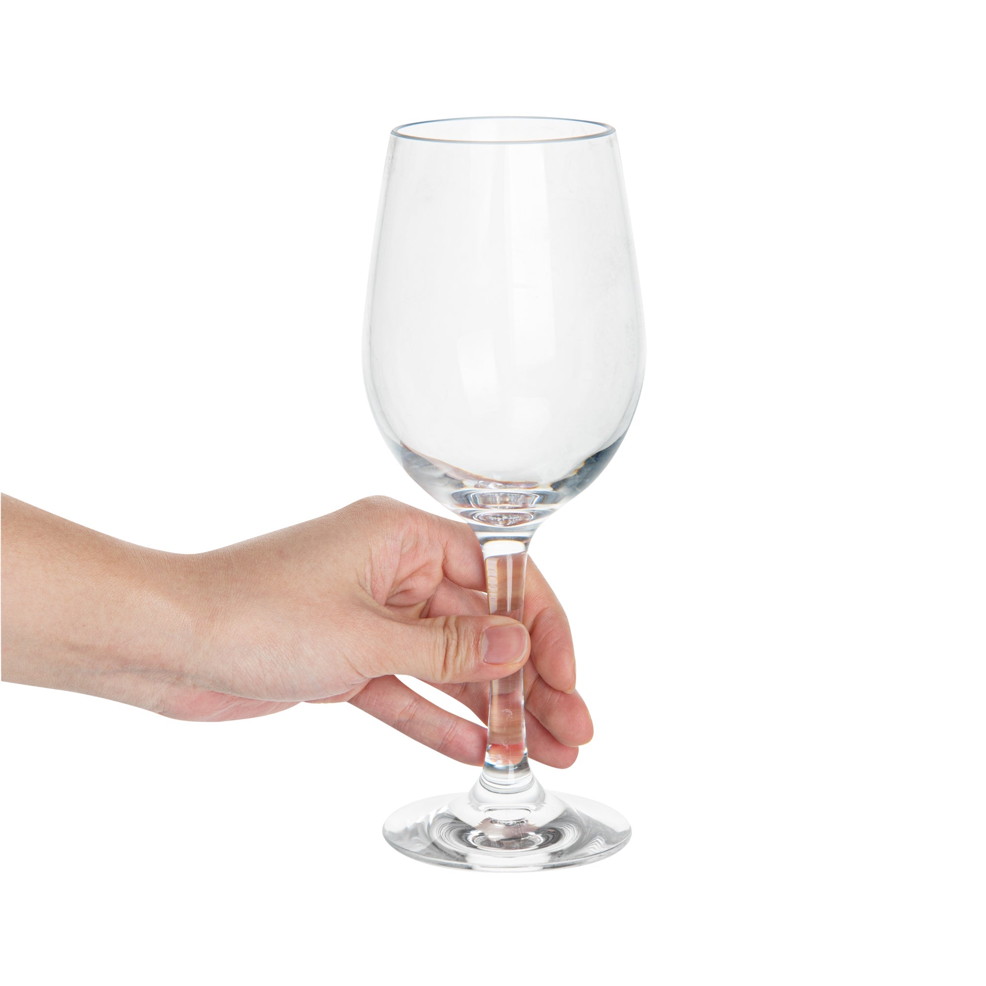 Bev Tek 14 oz Polycarbonate Wine Glass - 3 1/4" x 3 1/4" x 8 1/2" - 48 count box