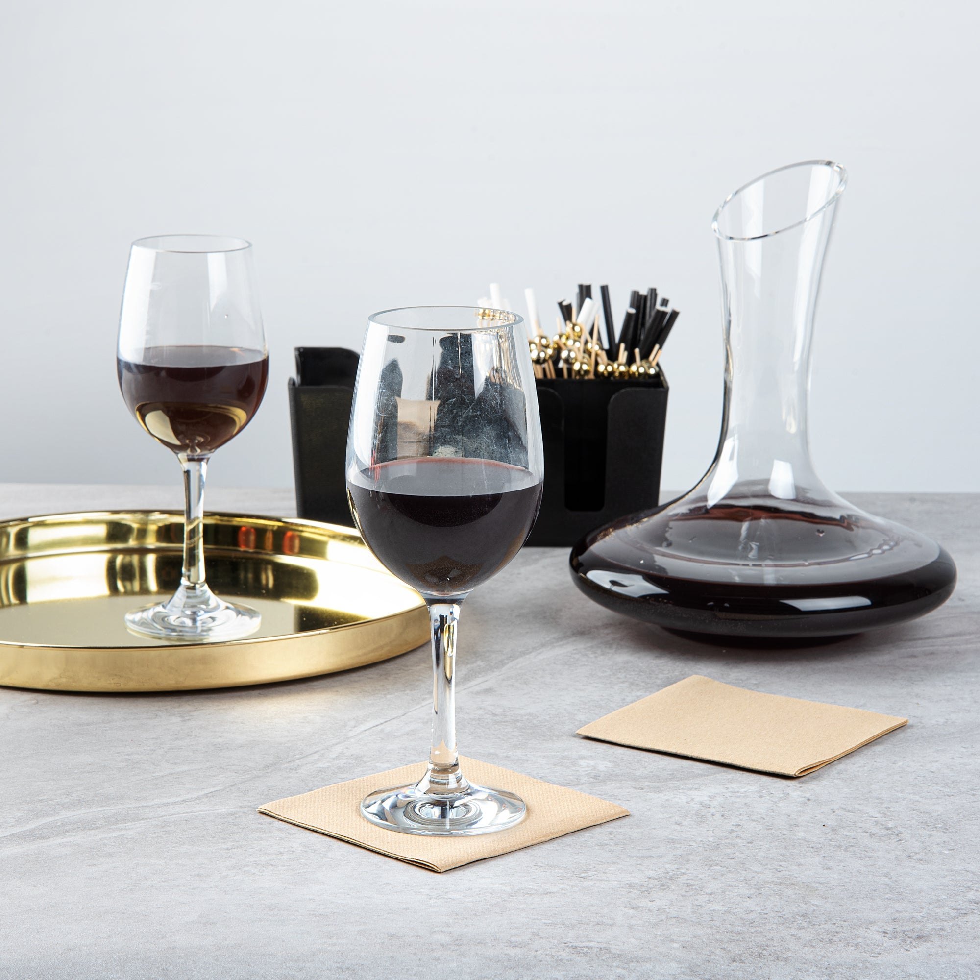 Bev Tek 16 oz Polycarbonate Wine Glass - 3 1/2" x 3 1/2" x 9 1/4" - 48 count box