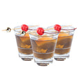 Bev Tek 3 oz Polycarbonate Whiskey Glass - Stackable - 2 1/2" x 2 1/2" x 2 3/4" - 6 count box
