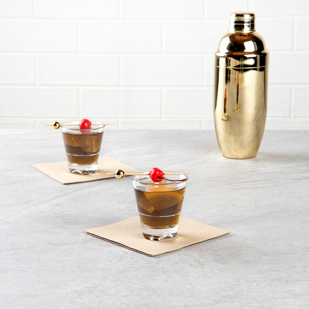 Bev Tek 3 oz Polycarbonate Whiskey Glass - Stackable - 2 1/2" x 2 1/2" x 2 3/4" - 6 count box