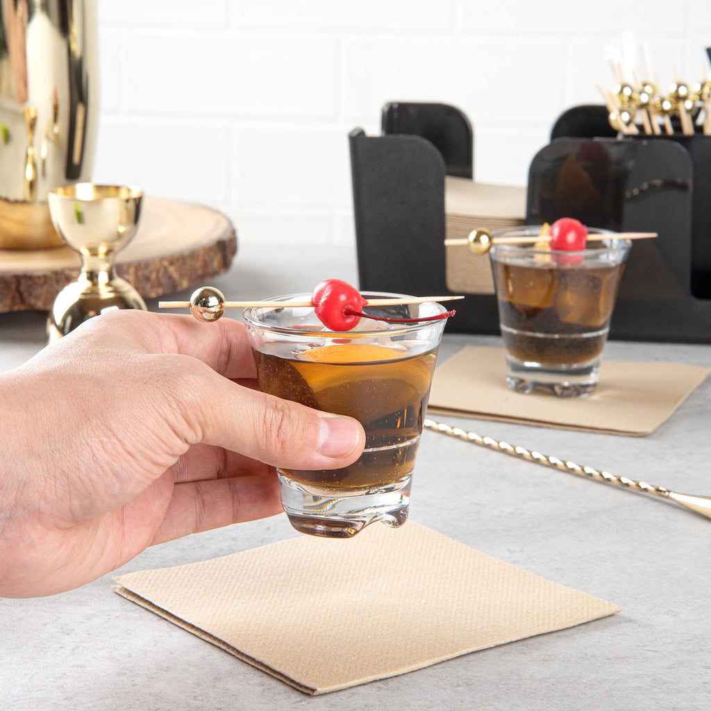 Bev Tek 3 oz Polycarbonate Whiskey Glass - Stackable - 2 1/2" x 2 1/2" x 2 3/4" - 6 count box