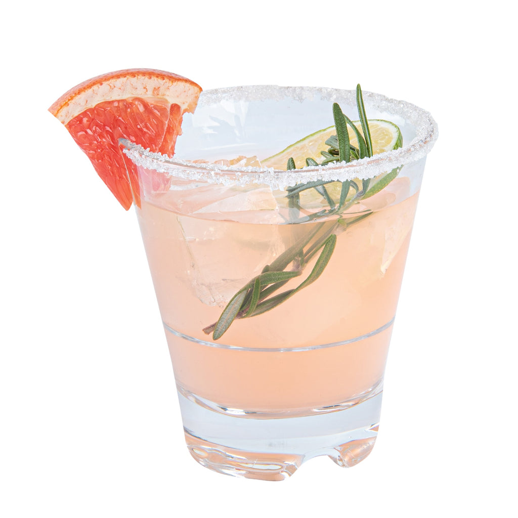 Bev Tek 9 oz Polycarbonate Rocks Glass - Stackable - 3 1/2" x 3 1/2" x 3 3/4" - 48 count box