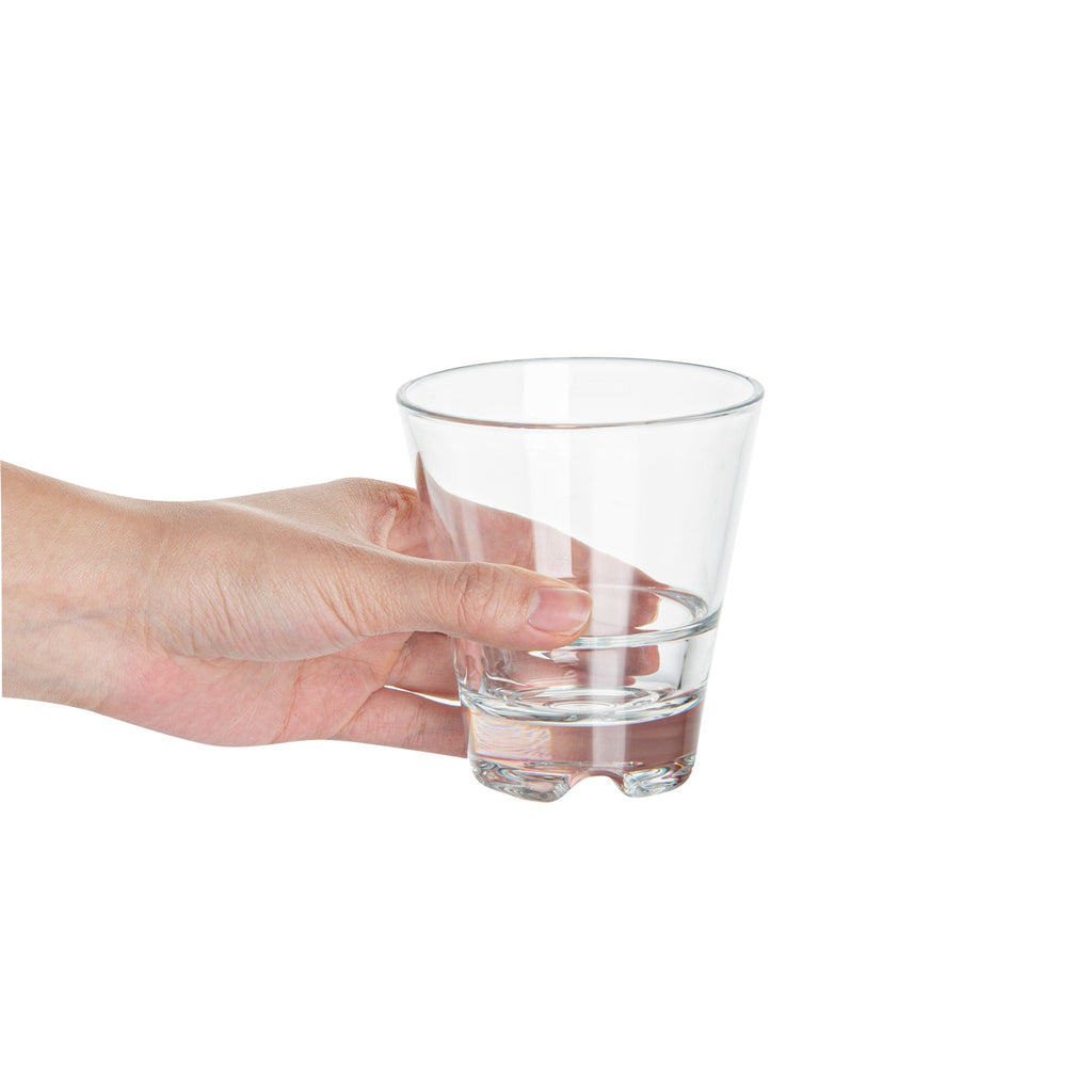 Bev Tek 9 oz Polycarbonate Rocks Glass - Stackable - 3 1/2" x 3 1/2" x 3 3/4" - 48 count box