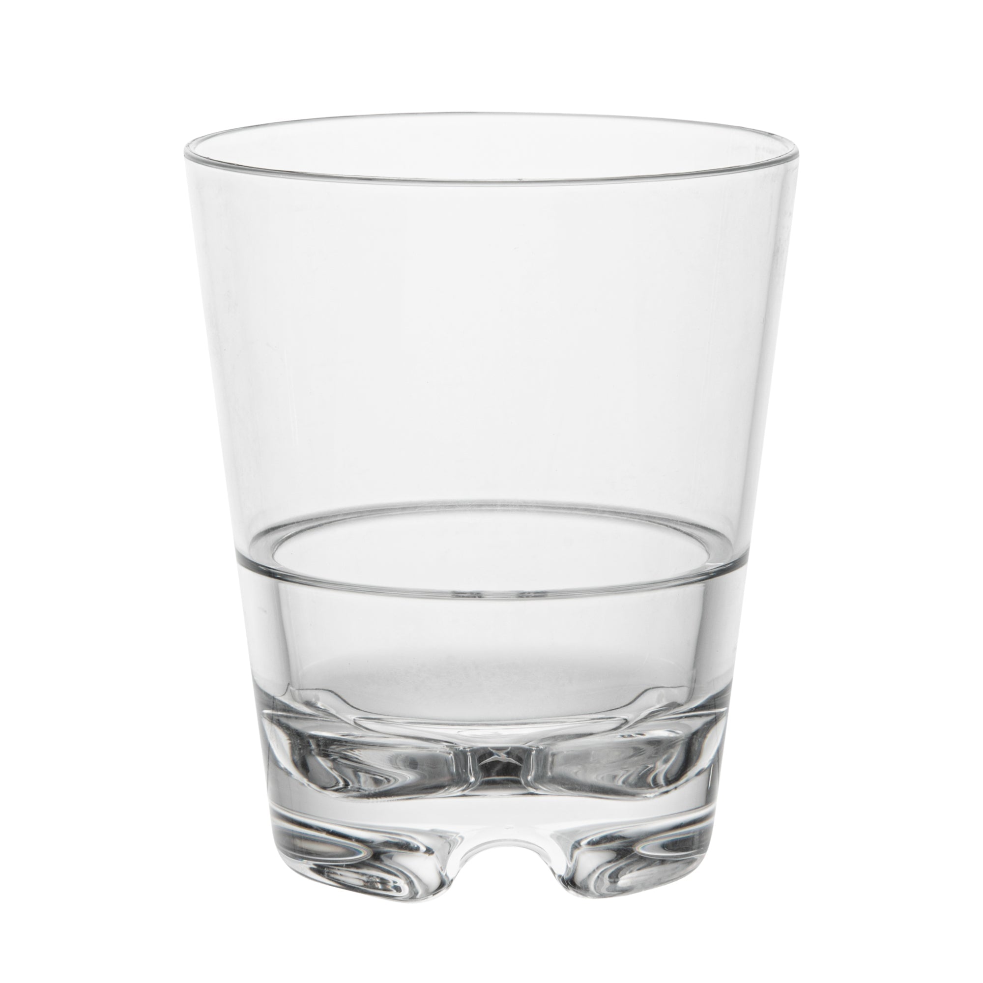 Bev Tek 14 oz Polycarbonate Old Fashioned Glass - Stackable - 3 3/4" x 3 3/4" x 4 1/4" - 6 count box