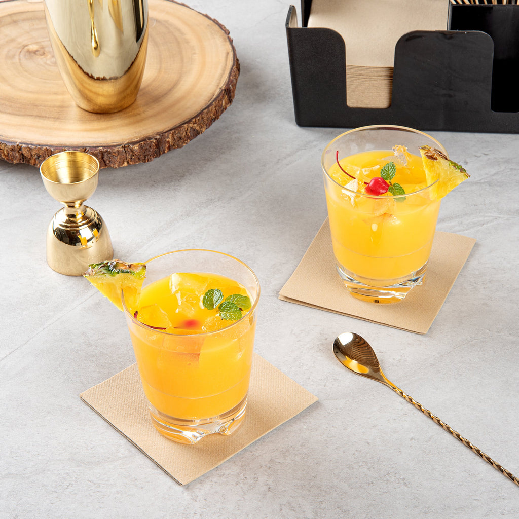Bev Tek 14 oz Polycarbonate Old Fashioned Glass - Stackable - 3 3/4" x 3 3/4" x 4 1/4" - 6 count box