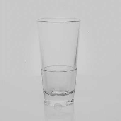 Bev Tek 11 oz Polycarbonate Old Fashioned Glass - Stackable - 3" x 3" x 5 3/4" - 6 count box