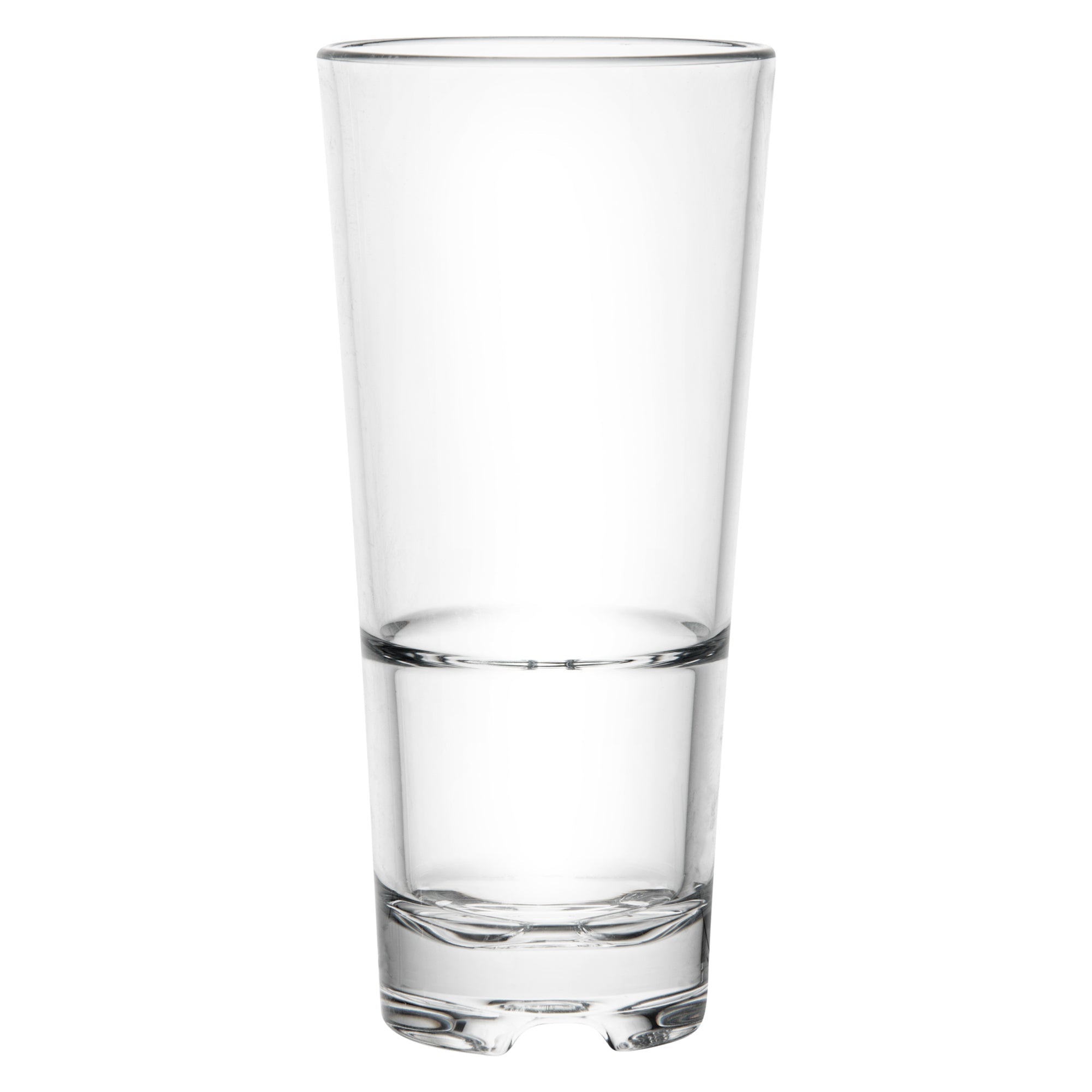 Bev Tek 14 oz Polycarbonate Highball Glass - Stackable - 3" x 3" x 6 1/2" - 6 count box