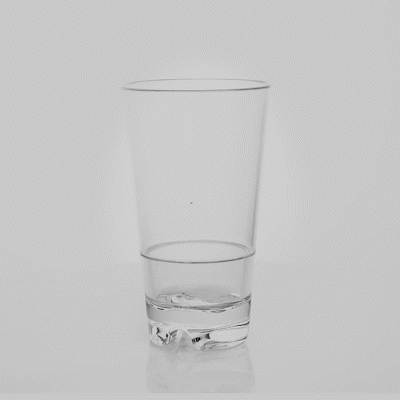 Bev Tek 18 oz Polycarbonate Highball Glass - Stackable - 3 1/2" x 3 1/2" x 6 1/4" - 6 count box