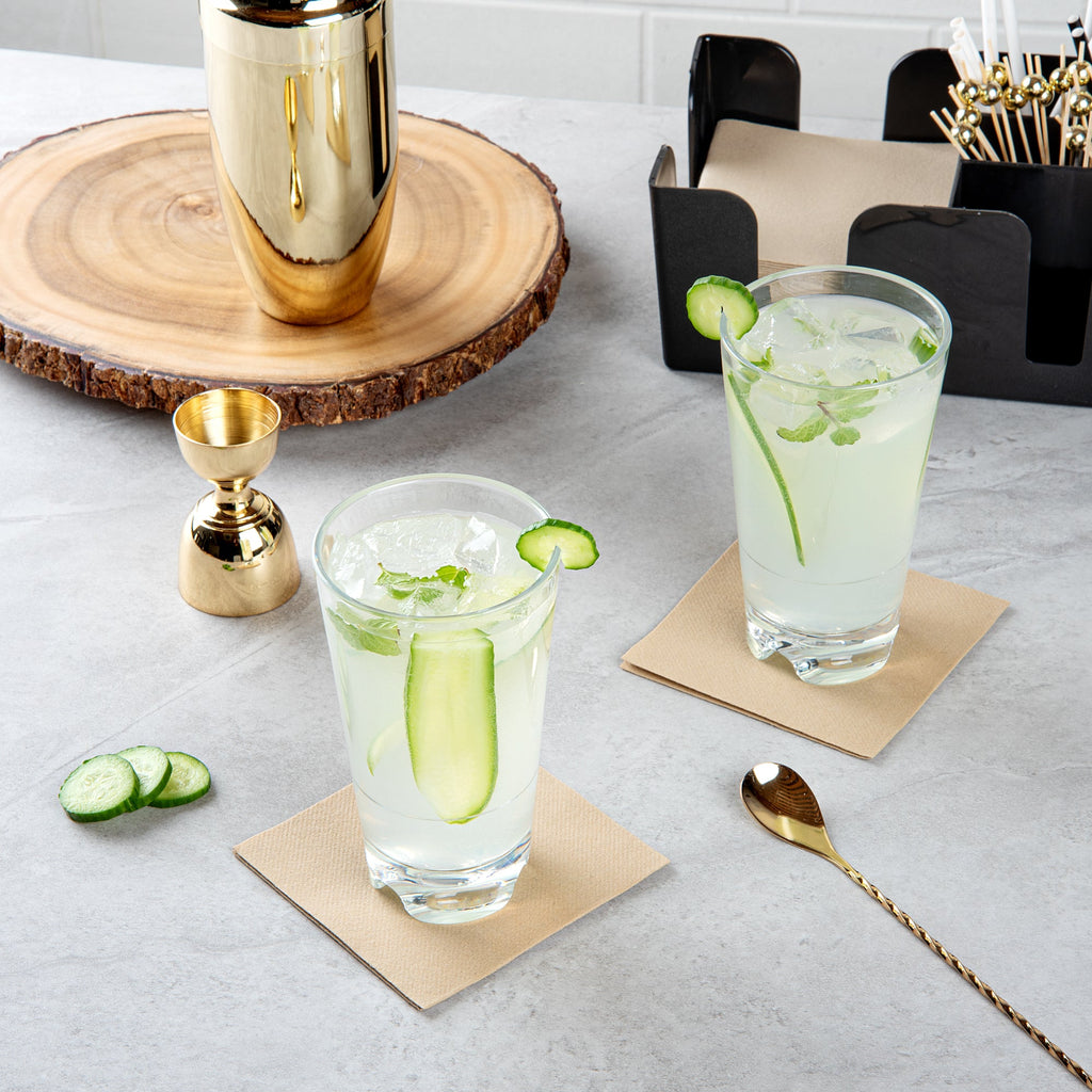Bev Tek 18 oz Polycarbonate Highball Glass - Stackable - 3 1/2" x 3 1/2" x 6 1/4" - 6 count box