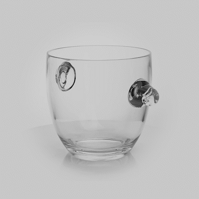 Bar Lux 5.3 qt Clear Plastic Ice / Champagne Bucket - 11 3/4" x 8 1/4" x 8 1/4" - 1 count box