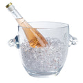 Bar Lux 5.3 qt Clear Plastic Ice / Champagne Bucket - 11 3/4" x 8 1/4" x 8 1/4" - 4 count box