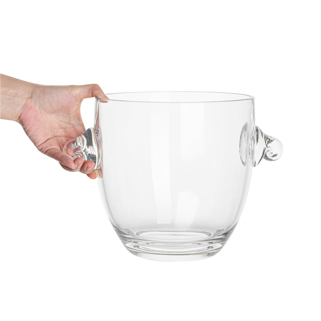 Bar Lux 5.3 qt Clear Plastic Ice / Champagne Bucket - 11 3/4" x 8 1/4" x 8 1/4" - 4 count box