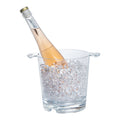 Bar Lux 2.4 qt Clear Plastic Ice / Champagne Bucket - 9" x 6 1/2" x 6 3/4" - 12 count box