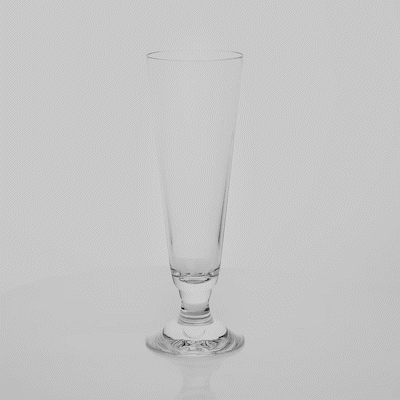 Bev Tek 14 oz Polycarbonate Pilsner Beer Glass - 3 1/4" x 3 1/4" x 9 1/4" - 6 count box