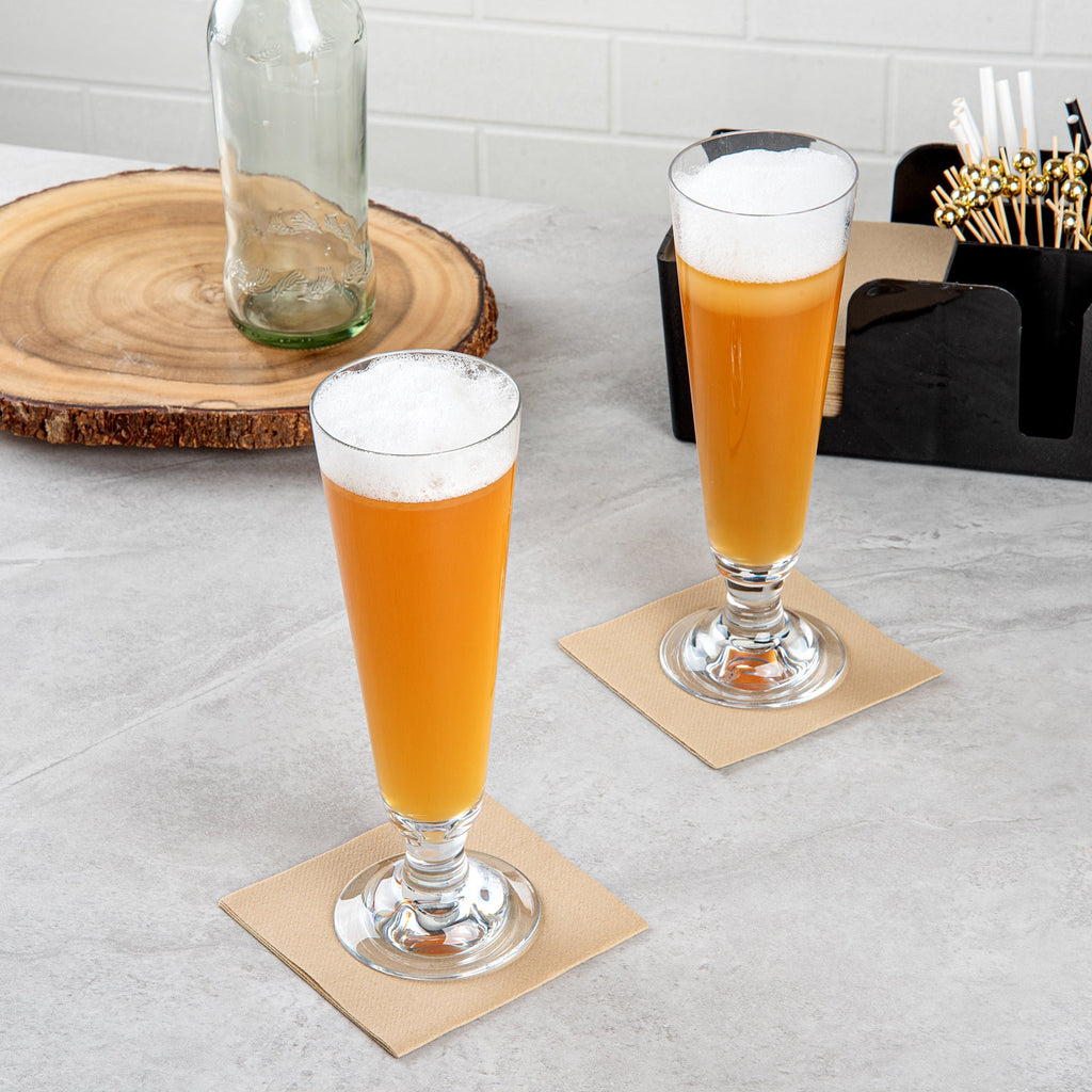 Bev Tek 14 oz Polycarbonate Pilsner Beer Glass - 3 1/4" x 3 1/4" x 9 1/4" - 6 count box