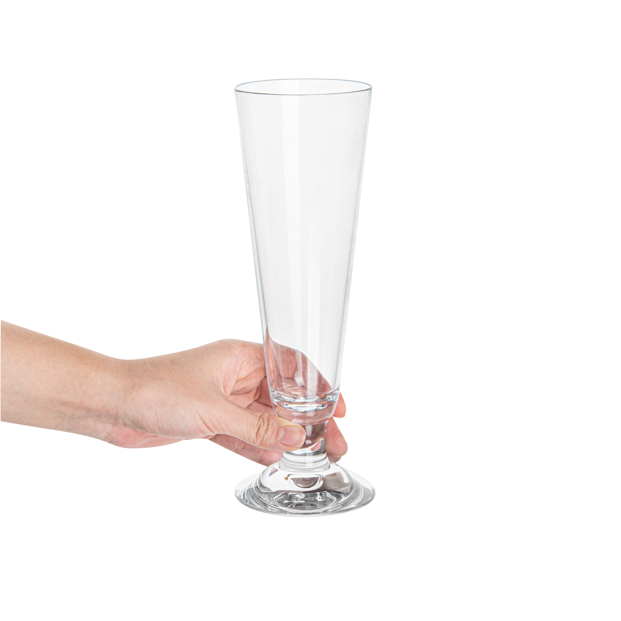 Bev Tek 14 oz Polycarbonate Pilsner Beer Glass - 3 1/4" x 3 1/4" x 9 1/4" - 24 count box