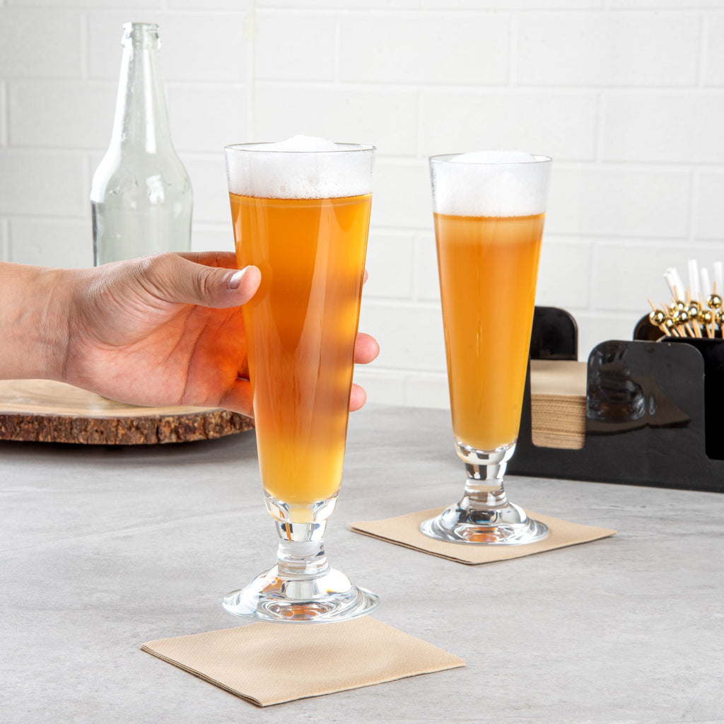 Bev Tek 14 oz Polycarbonate Pilsner Beer Glass - 3 1/4" x 3 1/4" x 9 1/4" - 24 count box