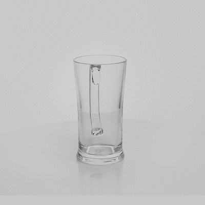 Bev Tek 17 oz Polycarbonate Beer Mug - 4 3/4" x 3 1/4" x 6 1/2" - 6 count box