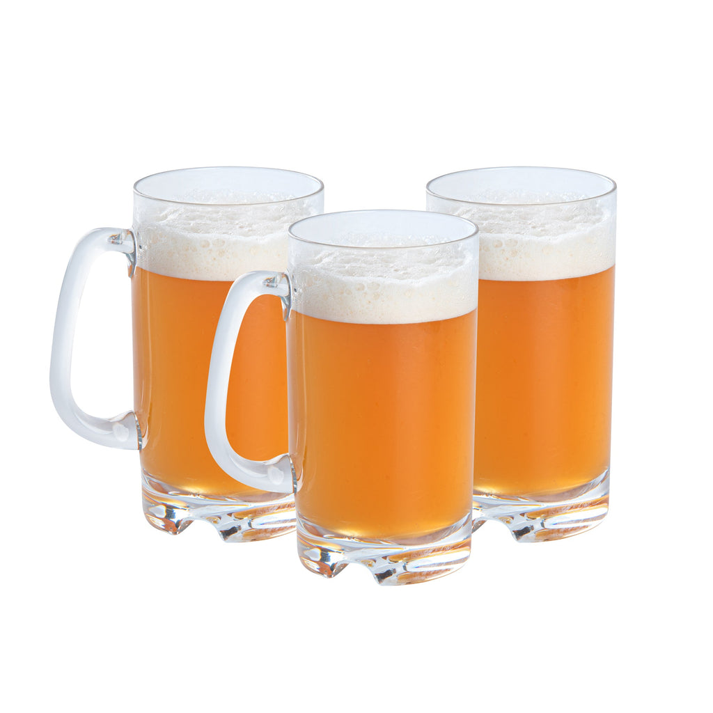 Bev Tek 18 oz Polycarbonate Beer Mug - 4 3/4" x 3 1/4" x 6" - 6 count box