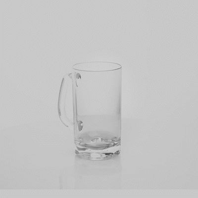 Bev Tek 18 oz Polycarbonate Beer Mug - 4 3/4" x 3 1/4" x 6" - 48 count box