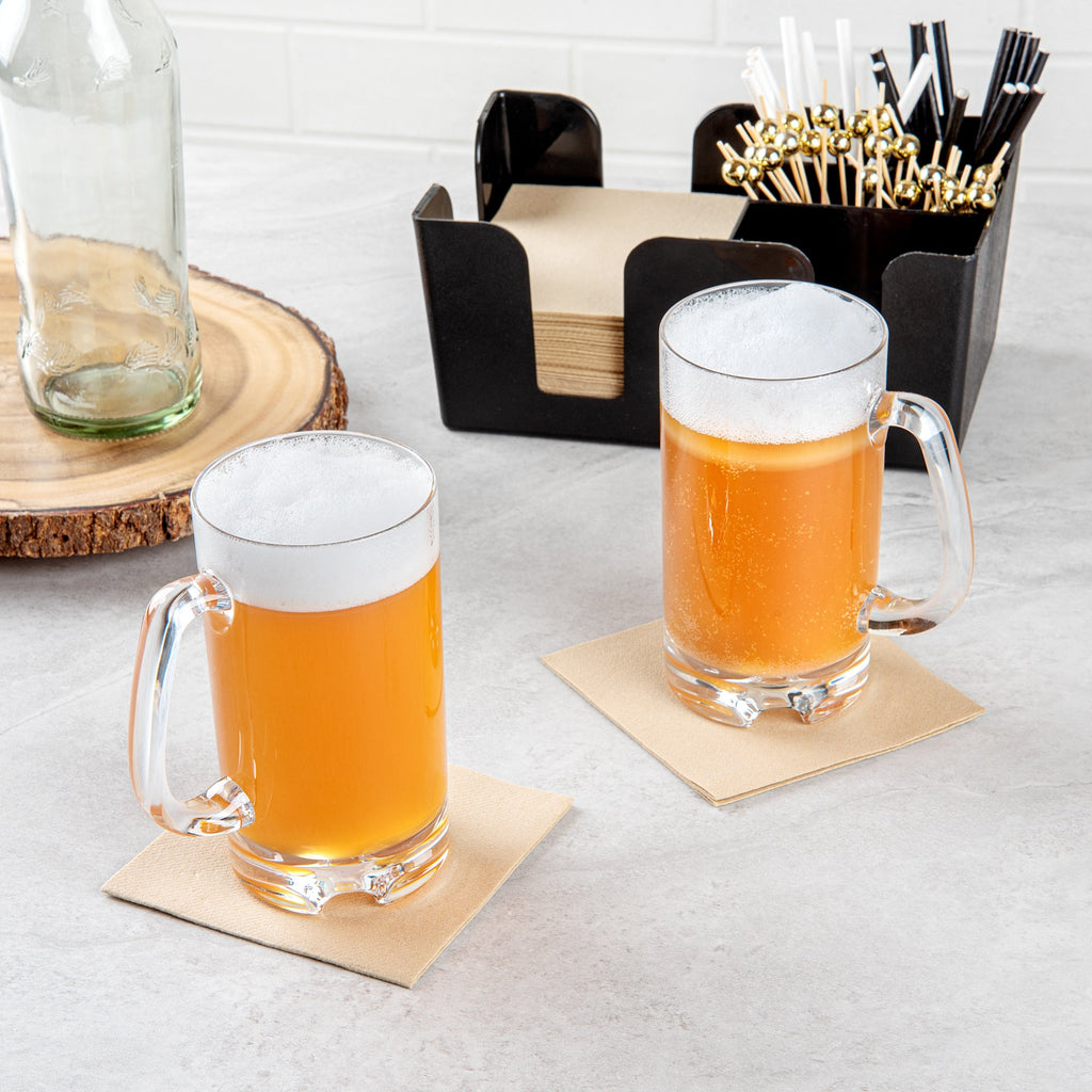 Bev Tek 18 oz Polycarbonate Beer Mug - 4 3/4" x 3 1/4" x 6" - 48 count box