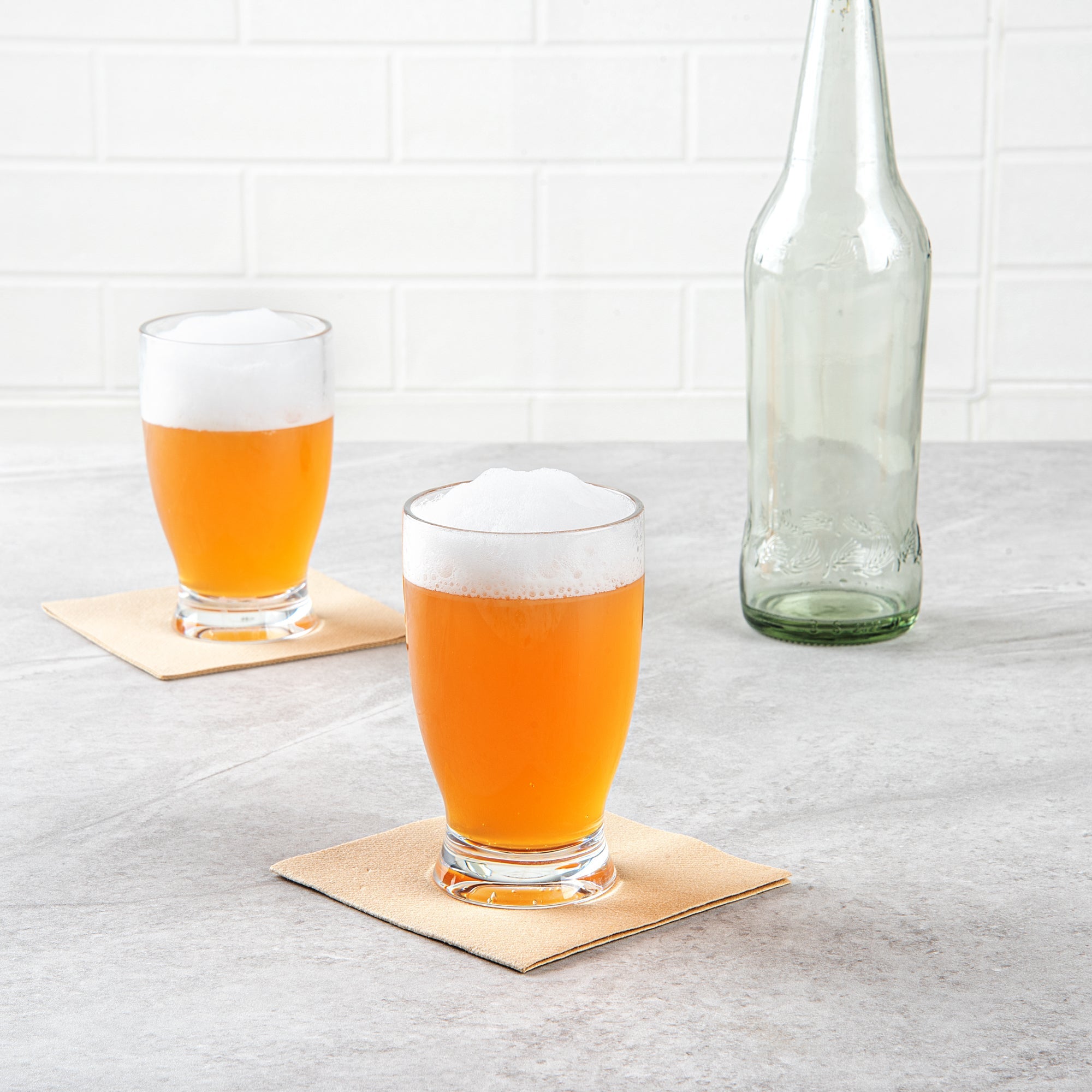 Bev Tek 12 oz Polycarbonate Craft Beer Glass - 3" x 3" x 5" - 6 count box