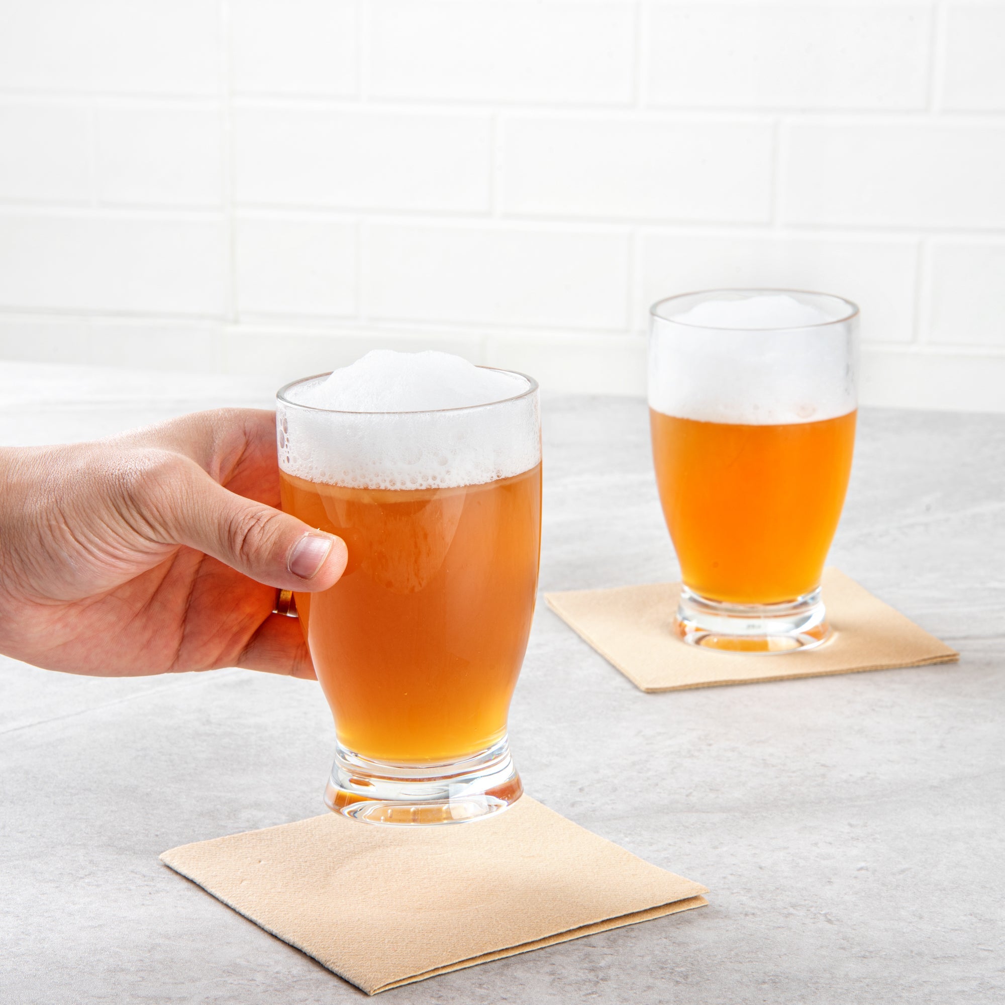 Bev Tek 12 oz Polycarbonate Craft Beer Glass - 3" x 3" x 5" - 48 count box
