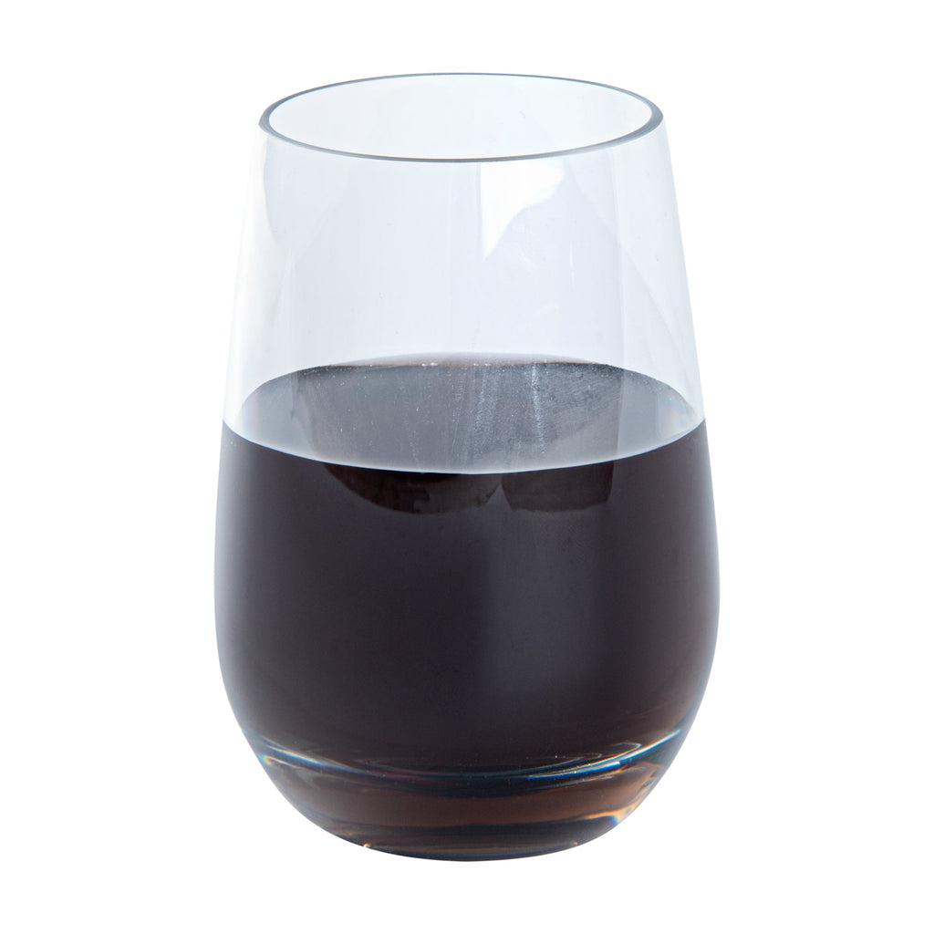 Bev Tek 17 oz Polycarbonate Stemless Wine Glass - 3 1/2" x 3 1/2" x 5" - 6 count box