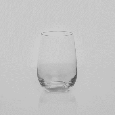 Bev Tek 17 oz Polycarbonate Stemless Wine Glass - 3 1/2" x 3 1/2" x 5" - 48 count box