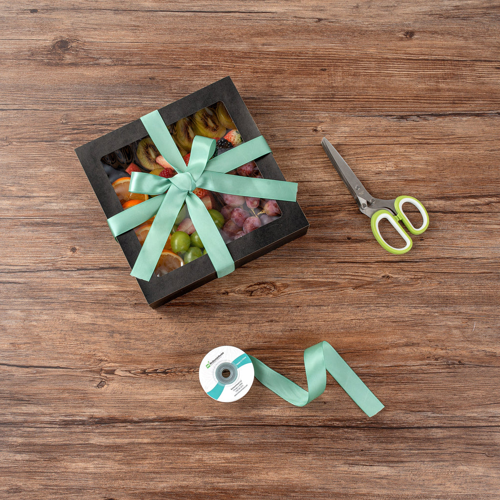 Gift Tek Dark Shale Green Polyester Satin Ribbon - Single Face - 1" x 10 yds - 10 count box