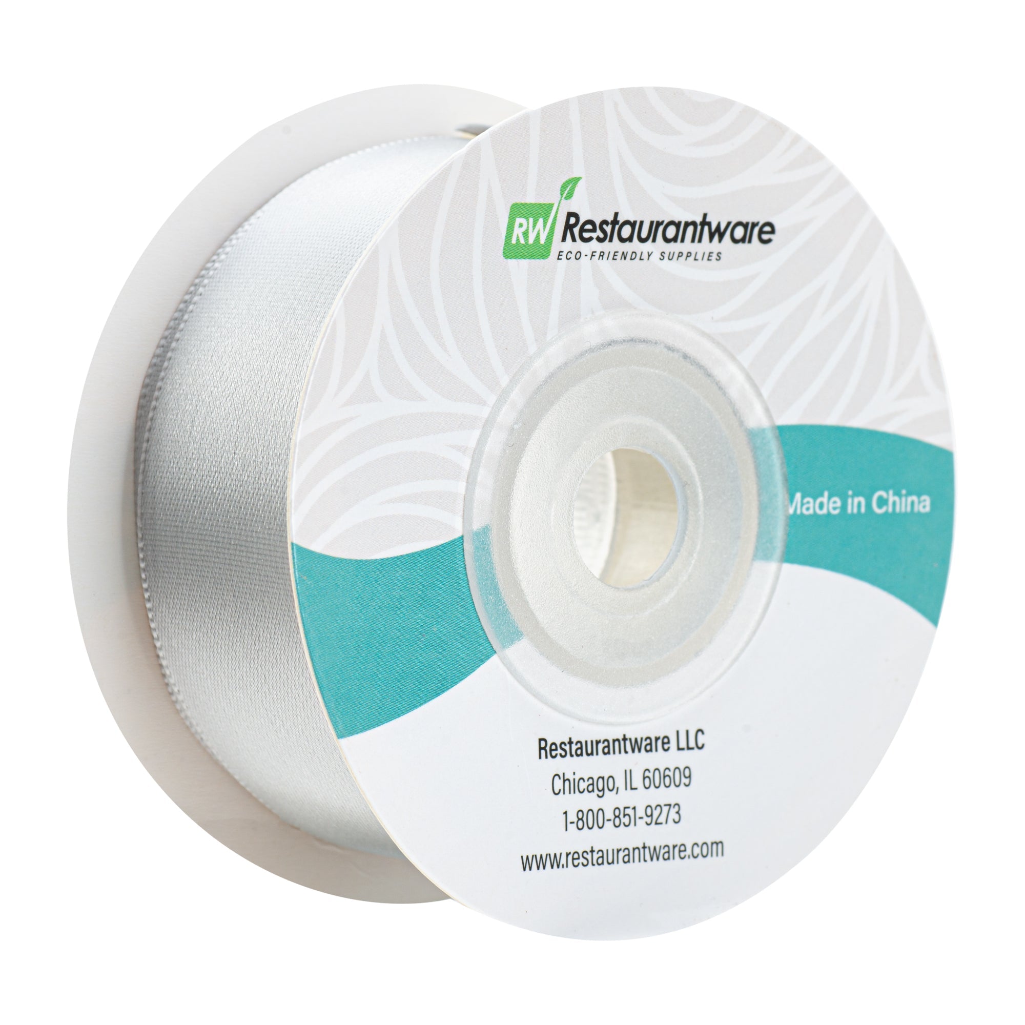Gift Tek Gray Polyester Satin Ribbon - Single Face - 1" x 10 yds - 10 count box