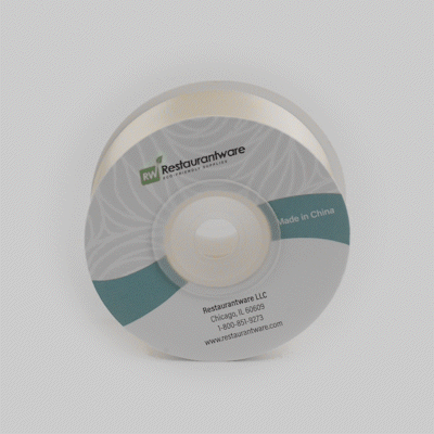Gift Tek Ivory White Polyester Satin Ribbon - Single Face - 1" x 10 yds - 1 count box
