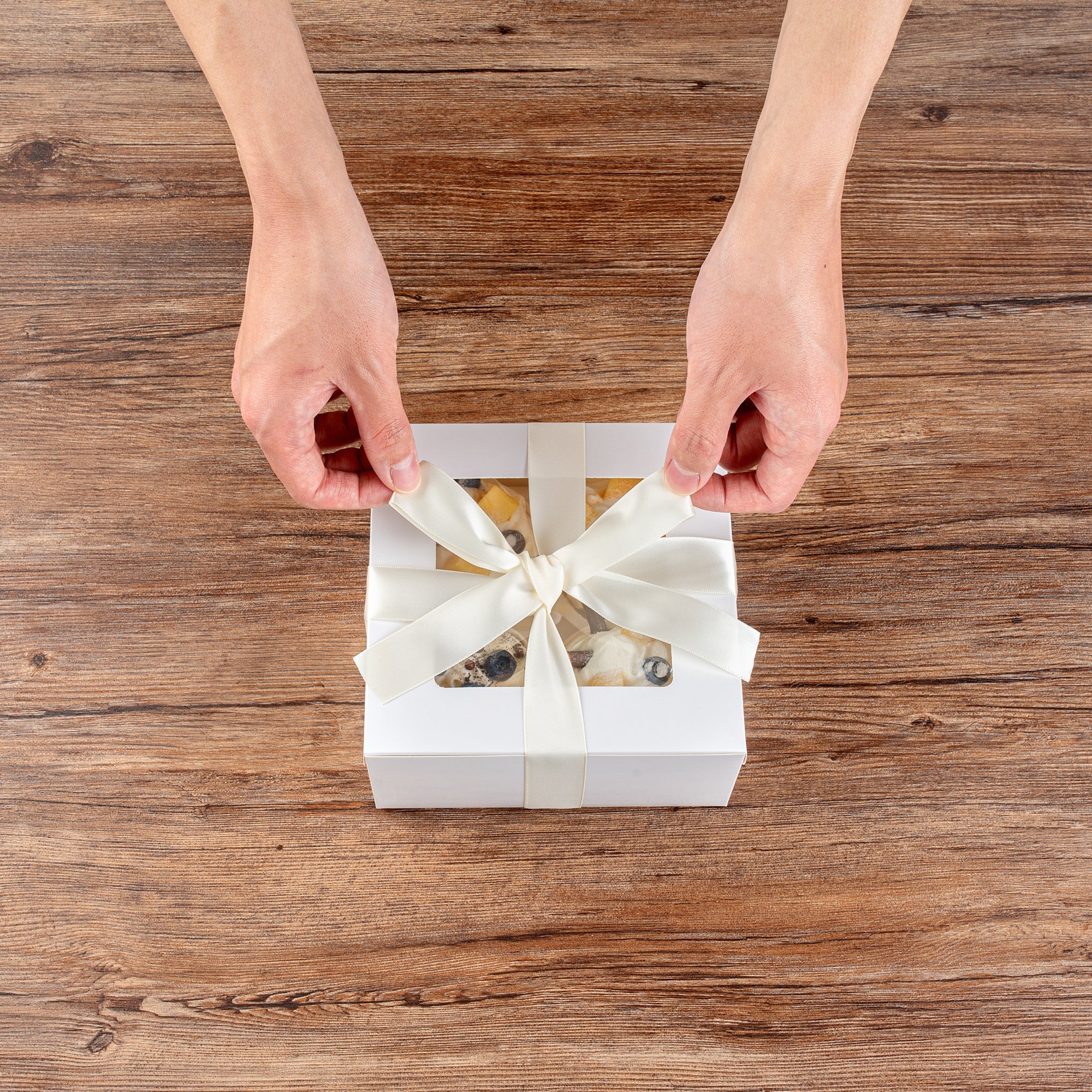 Gift Tek Ivory White Polyester Satin Ribbon - Single Face - 1" x 10 yds - 10 count box