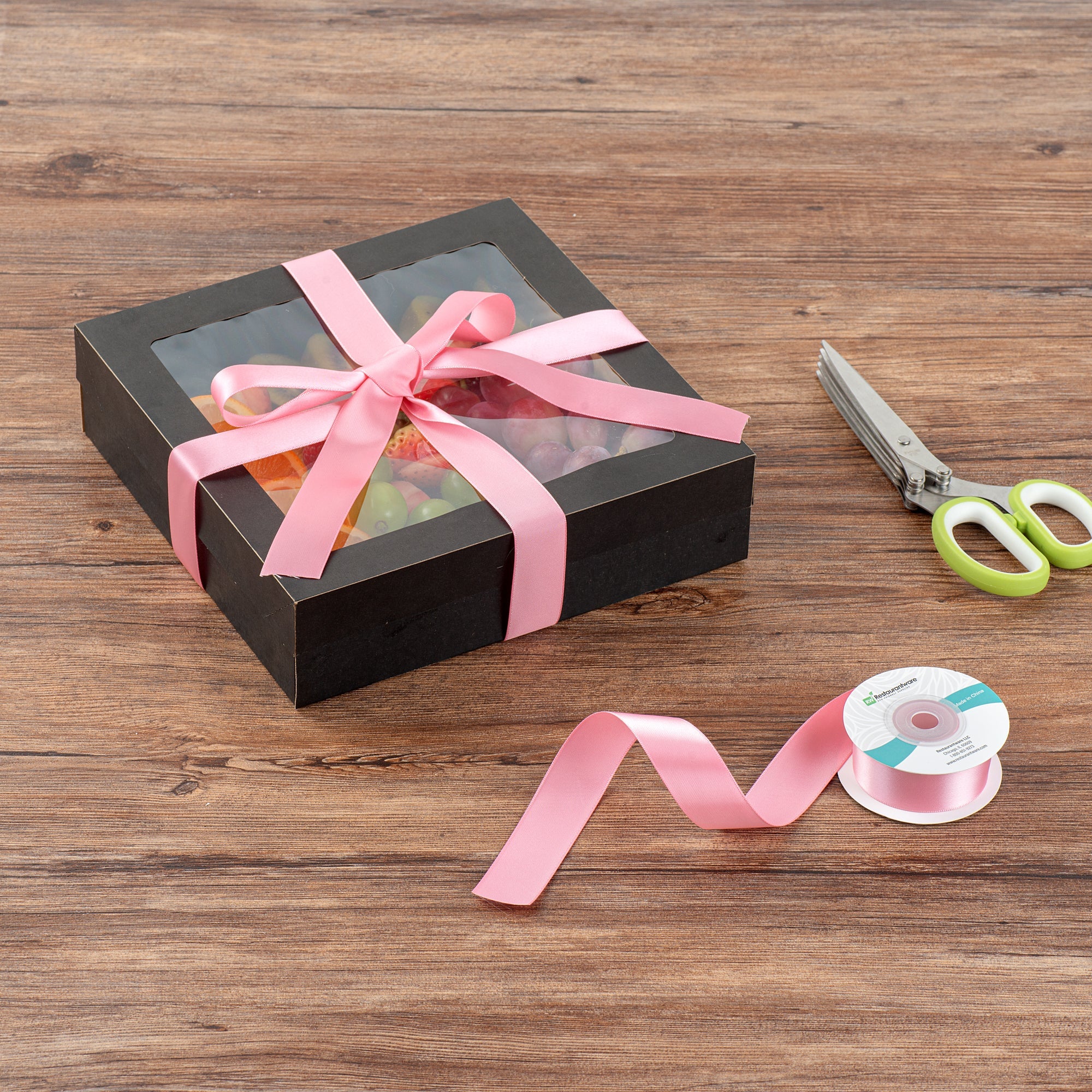 Gift Tek Pink Polyester Satin Ribbon - Single Face - 1" x 10 yds - 1 count box