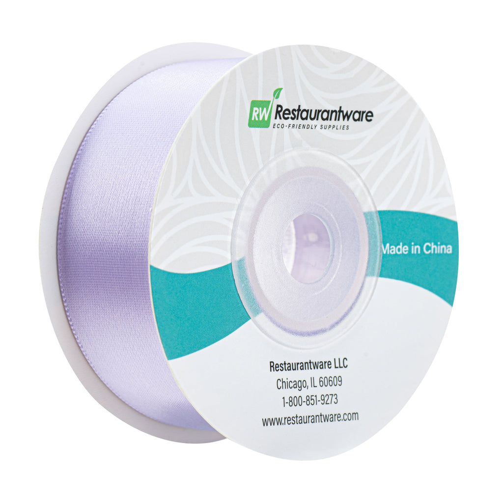 Gift Tek Orchid Purple Polyester Satin Ribbon - Single Face - 1" x 10 yds - 1 count box