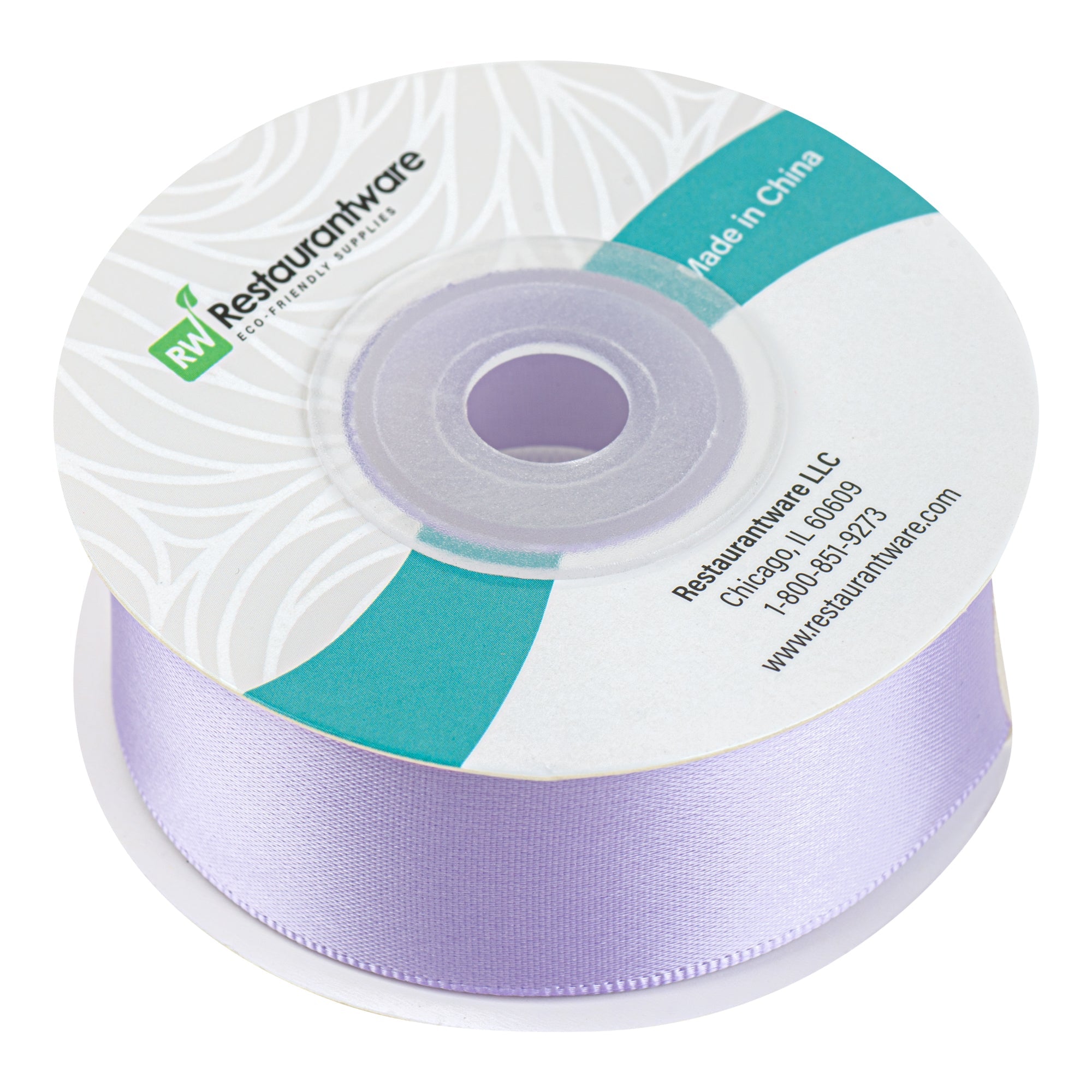 Gift Tek Orchid Purple Polyester Satin Ribbon - Single Face - 1" x 10 yds - 10 count box