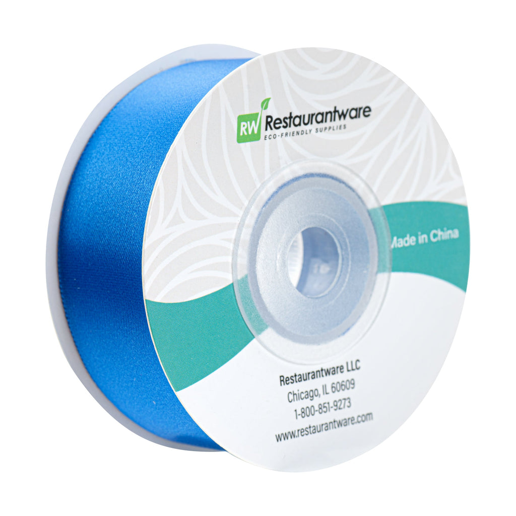 Gift Tek Royal Blue Polyester Satin Ribbon - Single Face - 1" x 10 yds - 1 count box