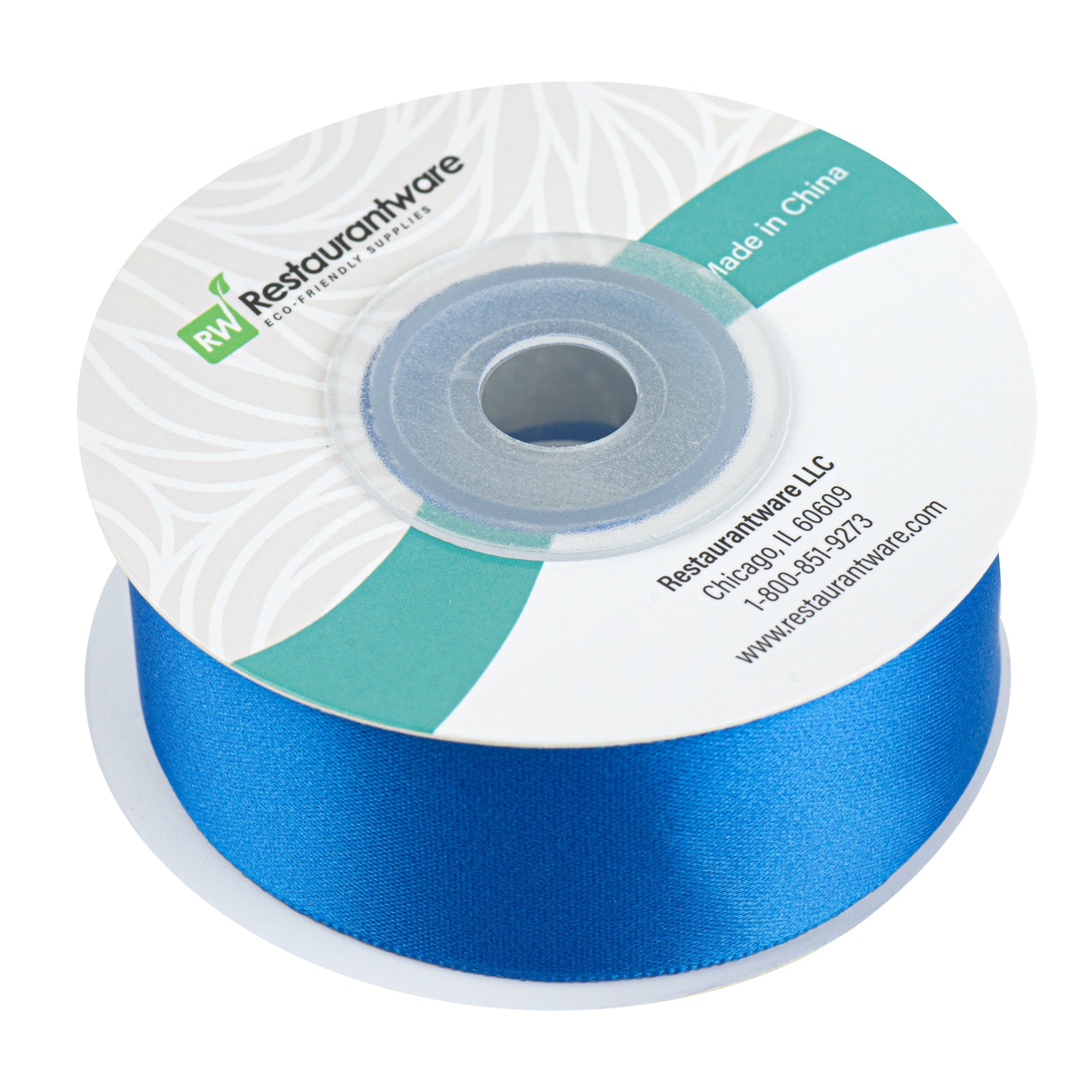 Gift Tek Royal Blue Polyester Satin Ribbon - Single Face - 1" x 10 yds - 10 count box