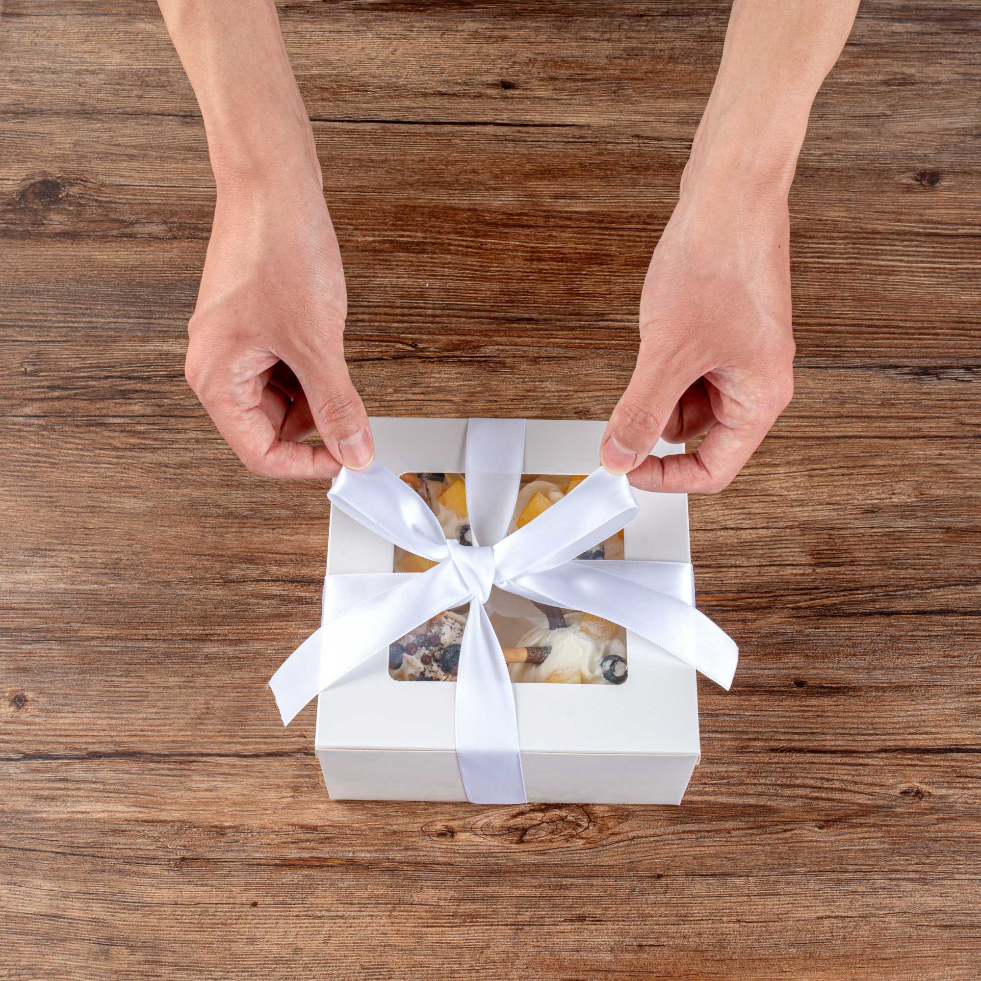 Gift Tek White Polyester Satin Ribbon - Single Face - 1" x 10 yds - 1 count box