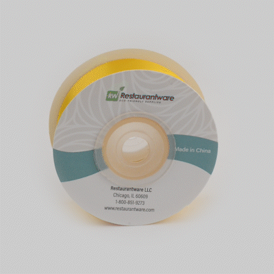 Gift Tek Yellow Polyester Satin Ribbon - Single Face - 1" x 10 yds - 10 count box